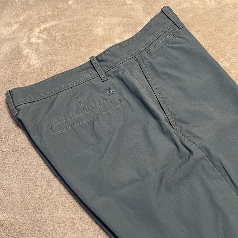 Men's Original Penguin Blue Chino Shorts - Picture 6 of 16